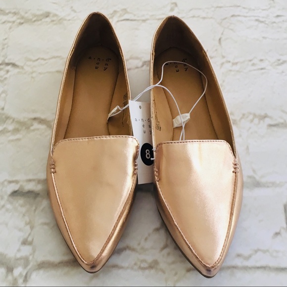 A New Day Micah Rose Gold Pointed Toe Loafer NWT - Picture 4 of 8